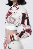 Fashion Short Long Sleeve Single Breasted Baseball Coat GFCF-1295