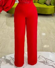 Plus Size Long Sleeve Zipper Solid Jumpsuit GXYY-6047