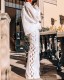 Plus Size Hollow Out Loose Two Piece Pants Set GXYY-7009