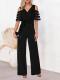 V Neck Off Shoulder Belt Jumpsuit GXYY-8200