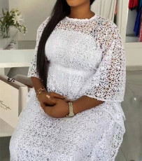 Lace Loose Bat Sleeve Maxi Dress GXYY-8213