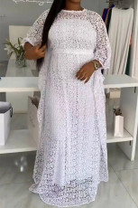 Lace Loose Bat Sleeve Maxi Dress GXYY-8213