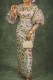 Plus Size Sequin High Waisted Bubble Sleeve Maxi Dress GXYY-8252