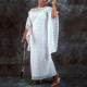 Plus Size Bat Sleeve Lace Hollow Out Maxi Dress GXYY-8212