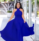 Plus Size Solid Color Sleeveless Maxi Dress GXYY-8217