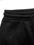 Zipper Padded Sweatshirt Lace-Up Pants Sweatsuit SFY-605