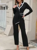 Color Block Long Sleeve Jumpsuit SFY-2790