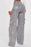 Fashion Multi-pockets Loose Jeans OD-8717