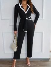 Color Block Long Sleeve Jumpsuit SFY-2790