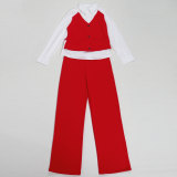 Plus Size Fake Two-piece Shirt Vest Splicing Sweater Pants Set NY-3310