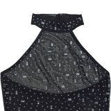 Hang Neck Hot Drill Backless Maxi Dress GFYX-7108