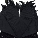 Beaded Feather Sleeveless Mini Dress GFYX-7050