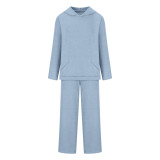 Fashion Sport Hooded Sweatshirt Two Piece Pants Set YMZY-1930