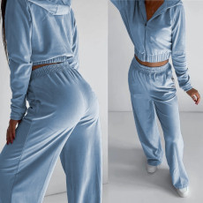 Long Sleeve Hooded Sweatshirt Two Piece Pants Set YMZY-1941