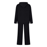 Fashion Sport Hooded Sweatshirt Two Piece Pants Set YMZY-1930