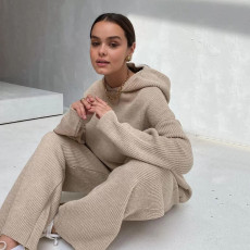 Fashion Sport Hooded Sweatshirt Two Piece Pants Set YMZY-1930