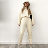 Print Long Sleeve Sweatshirt Two Piece Pants Set YMZY-1051