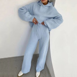 Fashion Sport Hooded Sweatshirt Two Piece Pants Set YMZY-1930