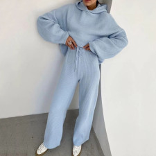 Fashion Sport Hooded Sweatshirt Two Piece Pants Set YMZY-1930