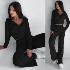 Long Sleeve Hooded Sweatshirt Two Piece Pants Set YMZY-1941