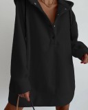 Casual Solid Color Shaker Fleece Sweatshirt Tops YMZY-21192