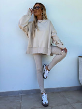 Long Sleeve Solid Sweatshirt Skinny Pants Suit YMZY-60040