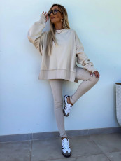 Long Sleeve Solid Sweatshirt Skinny Pants Suit YMZY-60040