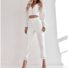 Solid Color Hooded Long Sleeve Pants 2 Piece Set YMZY-1046