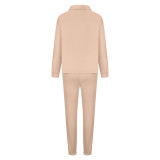 Long Sleeve Stand Neck Zipper Sport Pants Suit YMZY-5960