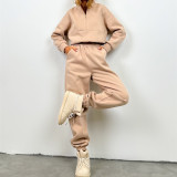 Zipper Fashion Long Sleeve Pants Sweatshirt Suit YMZY-1057