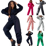 Sport Zipper Hooded Jumpsuit YMZY-701