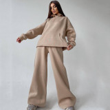 Long Sleeve Hooded Sweatshirt Loose 2 Piece Set YMZY-605