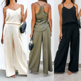 Casual Sport Sling Tops And Pants Solid Suit YMZY-8028