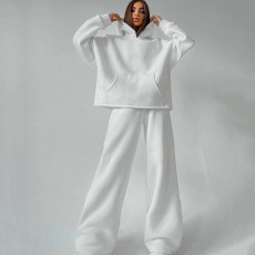 Long Sleeve Hooded Sweatshirt Loose 2 Piece Set YMZY-605