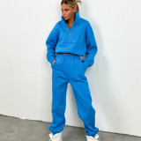 Zipper Fashion Long Sleeve Pants Sweatshirt Suit YMZY-1057
