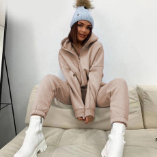 Long Sleeve Hooded Sport Two Piece Pants Set YMZY-11206