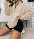 Long Sleeve Zipper Patchwork Sweatshirt Tops YMZY-11505