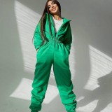 Sport Zipper Hooded Jumpsuit YMZY-701