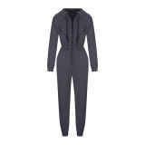 Sport Zipper Hooded Jumpsuit YMZY-701