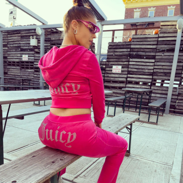 Hot Drill Letter Print Hoodies Loose Pants Suit YMZY-9637