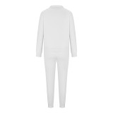 Long Sleeve Zipper Coats Casual Sweatpants Suit YMZY-1951
