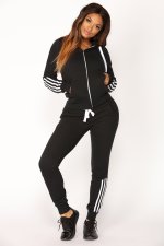 Letter Print Hooded Long Sleeve Sweatshirt Pants Suit YMZY-021