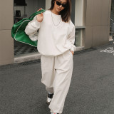 Sport Casual Long Sleeve Sweatshirt Pants Suit YMZY-21174