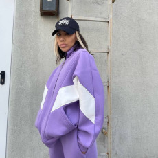 Long Sleeve Zipper Coats Casual Sweatpants Suit YMZY-1951