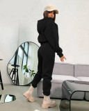 Long Sleeve Hooded Sport Two Piece Pants Set YMZY-11206