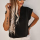 Solid Color V Neck Short Sleeve T Shirt YMZY-9105