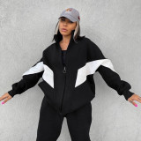 Long Sleeve Zipper Coats Casual Sweatpants Suit YMZY-1951