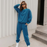 Sport Casual Long Sleeve Sweatshirt Pants Suit YMZY-21174