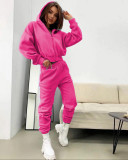 Long Sleeve Hooded Sport Two Piece Pants Set YMZY-11206