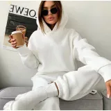 Sport Hooded Long Sleeve Sweatshirt Pants Suit YMZY-11201